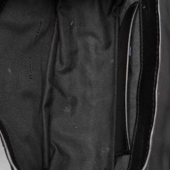 Proenza Schouler Black/White Striped Leather Mini Zip Around PS1 Crossbody Bag - Picture 9 of 11